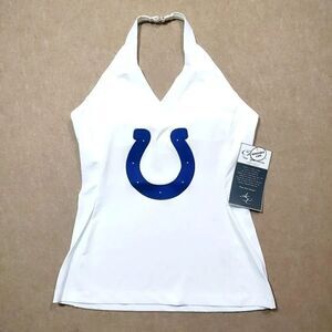 NFL All Sport Couture Indianapolis Colts V-Neck Halter Top -A